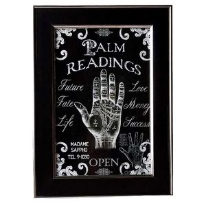 Vintage palmistry Sign Witch Wiccan Witchy gothic framed photo print witch wicca